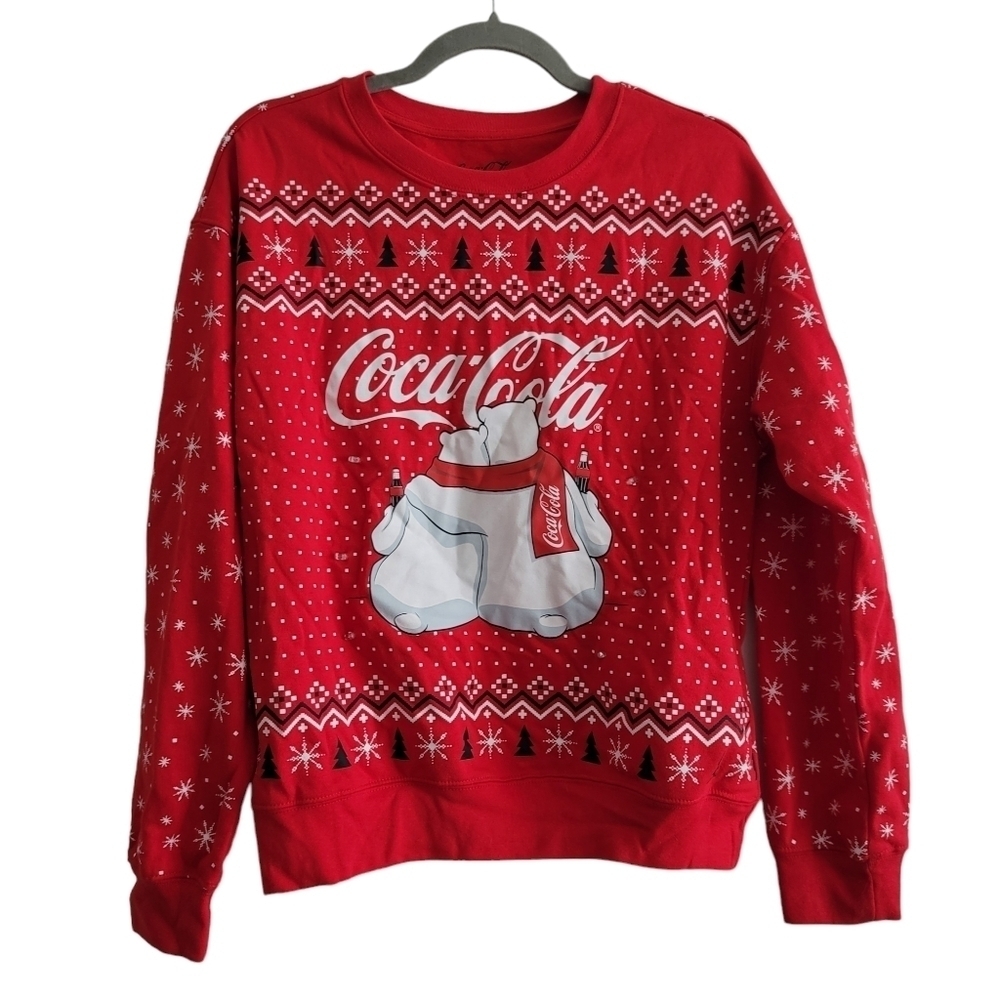 Coca Cola Red Crew Neck Sweatshirt Light Up Pullover